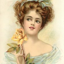 Схема вышивки «дама»