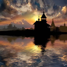 Схема вышивки «закат»