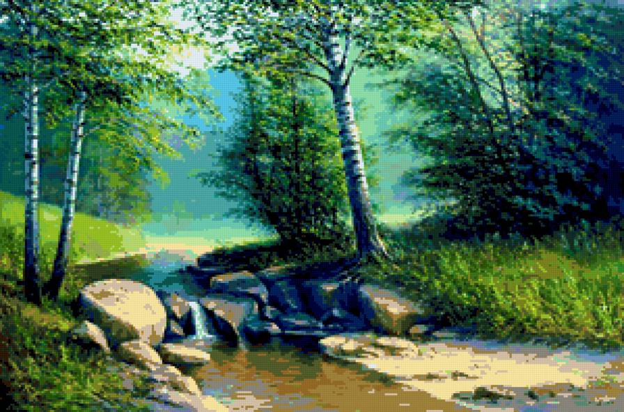 лесной ручей - предпросмотр