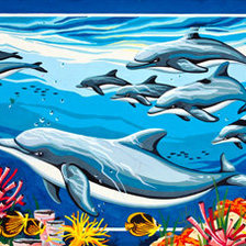 Схема вышивки «delfini»