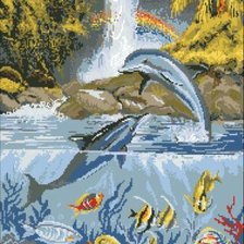 Схема вышивки «delfini»