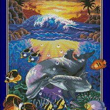 Схема вышивки «delfini»