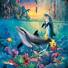 Схема вышивки «delfini»