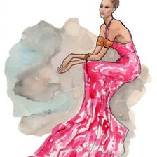 Схема вышивки «Девушка»