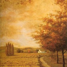 Схема вышивки «Золотой пейзаж»