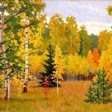 Схема вышивки «Осенний лес»