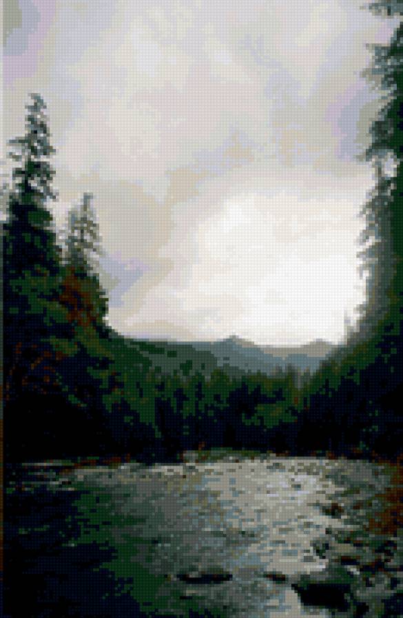 #3 - пейзаж, водоем, лес, деревья - предпросмотр