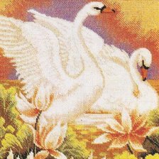 Схема вышивки «Лебеди»