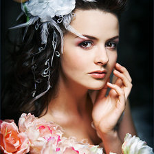 Схема вышивки «Портрет незнакомки.»