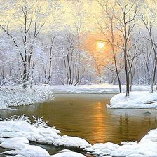 Схема вышивки «Зимнее утро»