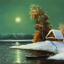 Схема вышивки «Зимний пейзаж»