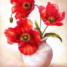 Схема вышивки «маки»