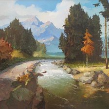 Схема вышивки «Горная речка»