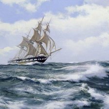 Схема вышивки «Белый корабль»