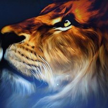 Схема вышивки «лев»