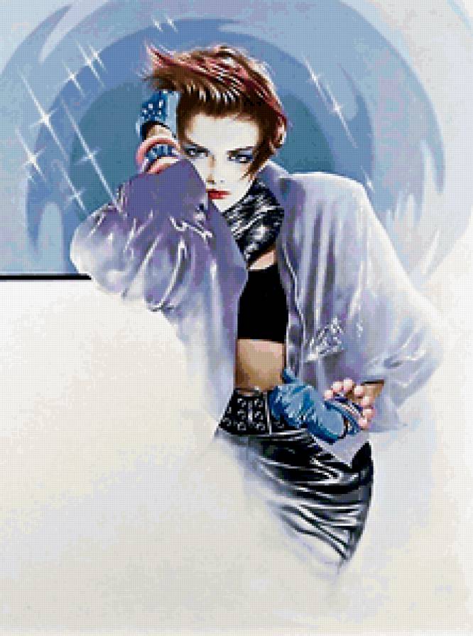 женский образ - картина, женщина, живопись, девушка - предпросмотр