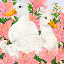 Схема вышивки «птичий двор»