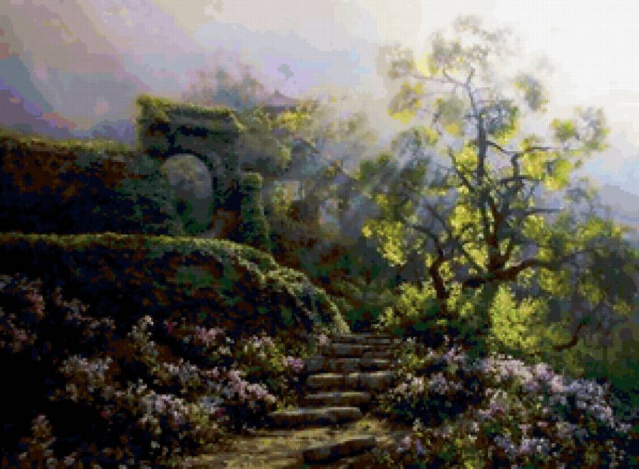 Парк - парк, пейзаж, цветы - предпросмотр