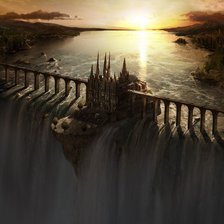 Схема вышивки «Замок на реке»