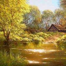 Схема вышивки «пейзаж»