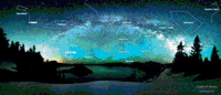 звездная ночь - ночь, небо, природа, пейзаж - предпросмотр