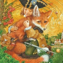 Схема вышивки «маленький принц и лис»