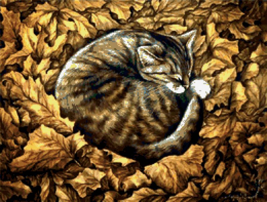 Художник Irina Garmashova - кот, кошка - предпросмотр