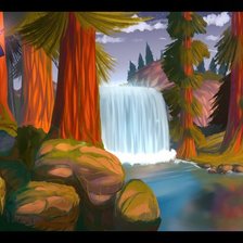 Искорка и водопад