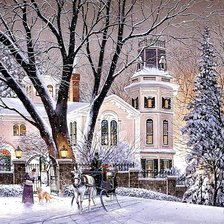 Схема вышивки «Снегопад»