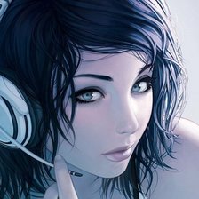 Схема вышивки «Девушка»