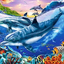 Схема вышивки «delfini»