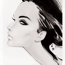 Схема вышивки «Девушка»