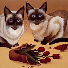 Схема вышивки «сиамские близнецы»