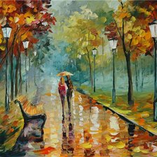 Схема вышивки «аллея в тумане»