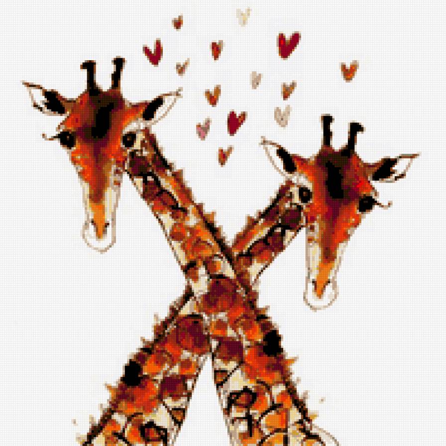 детский рисунок - жирафы - предпросмотр