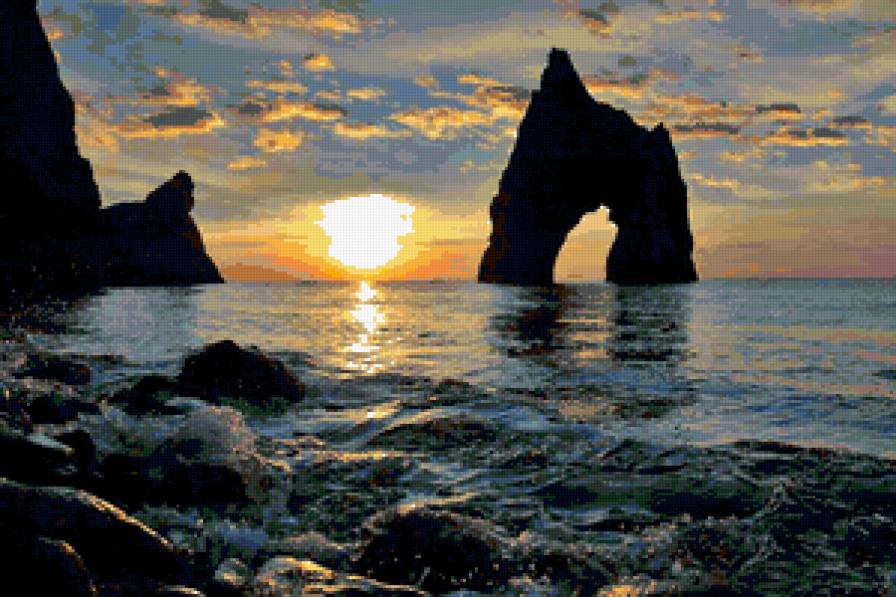 Золотые ворота - море, закат, крым - предпросмотр