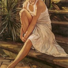 Схема вышивки «девушка»