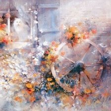 Схема вышивки «Кошка на окошке»