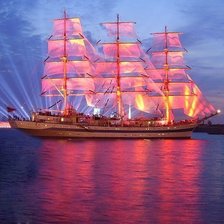 Схема вышивки «алые паруса»