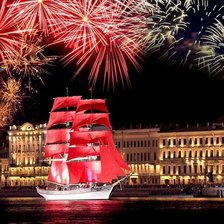 Схема вышивки «алые паруса»