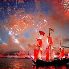 Схема вышивки «алые паруса»