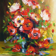 Схема вышивки «Маки»