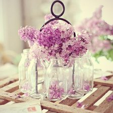 Схема вышивки «цветы в бутылках»