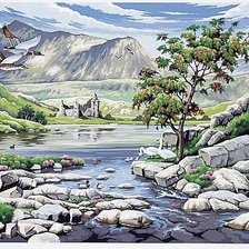 Схема вышивки «горный пейзаж»