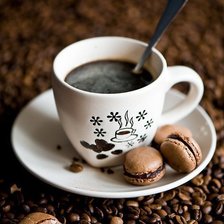 Схема вышивки «кофе»