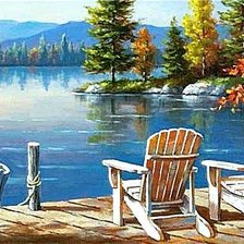 Схема вышивки «На берегу озера»