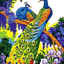 Схема вышивки «Павлины»