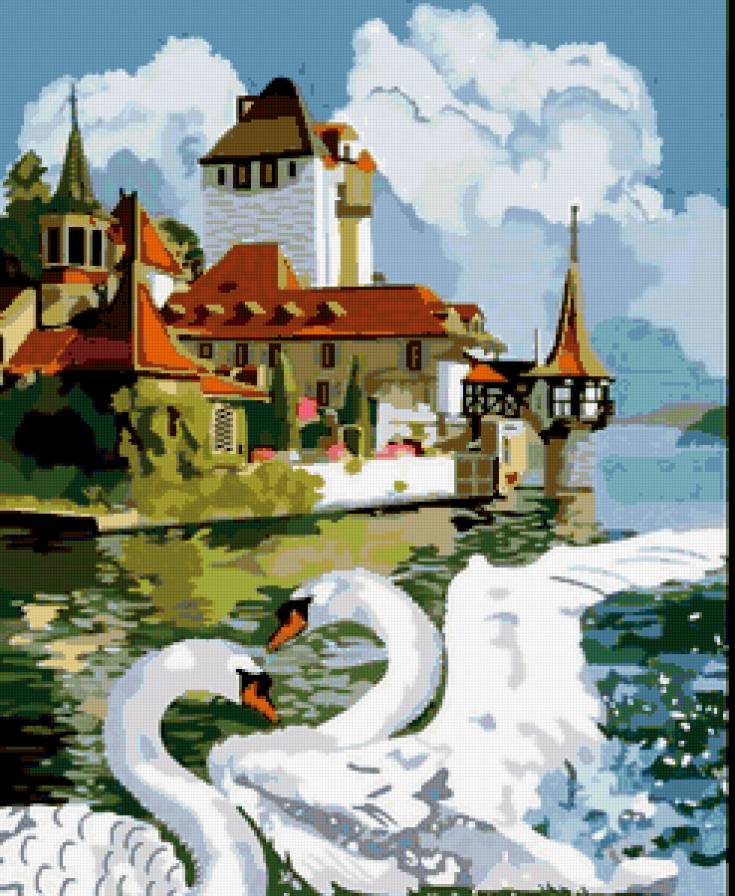 купание лебедей - предпросмотр