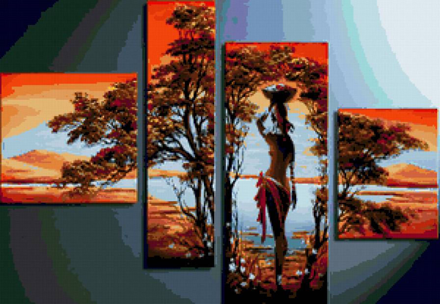 Африка - полиптих - предпросмотр