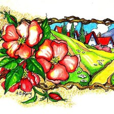 Схема вышивки «пейзаж»